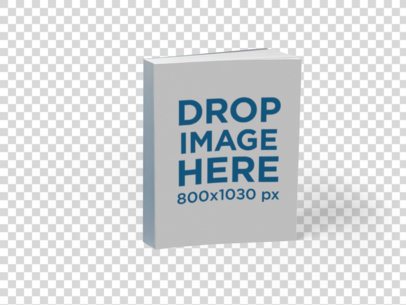 Book Mockup in Vertical Position Over a Transparent Background