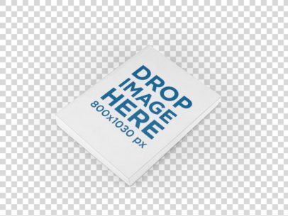 Paperback Book Mockup Lying Over a Surface