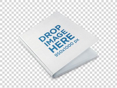 Slightly Opened Book Mockup Over a Null Background 11615