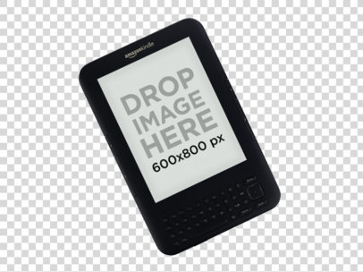 Angled Top Shot Amazon Kindle Keyboard Mockup