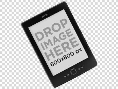 Top Shot of an Angled Kindle Mockup