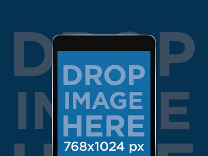 Black iPad Mini Mockup with Matching Background (Portrait) a12630