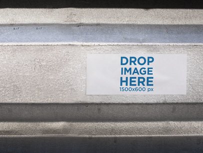 Sticker on a Metal Fence Template