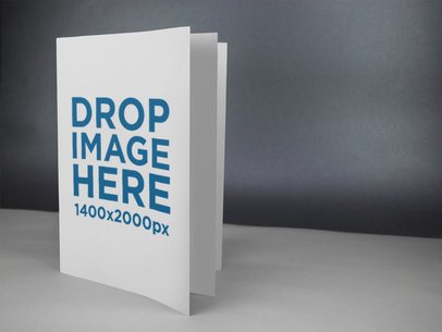 Booklet Mockup in a Grey Room a14599