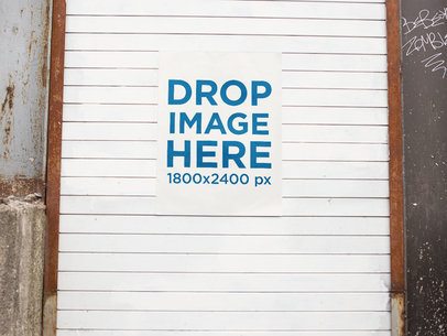 Poster on an Abandoned Store Front Mockup