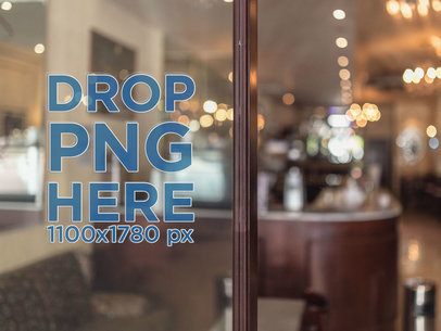 Vintage Coffee Shop Window Decal Template