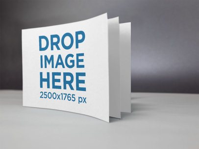 Small Horizontal Catalog Standing on a Gray Surface Template a14594