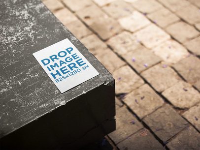 Half Letter Flyer Template on a European Bench