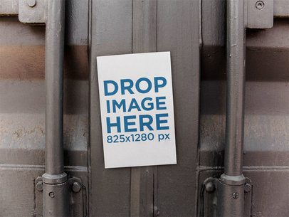 Half Letter Flyer Template on a Container Edge