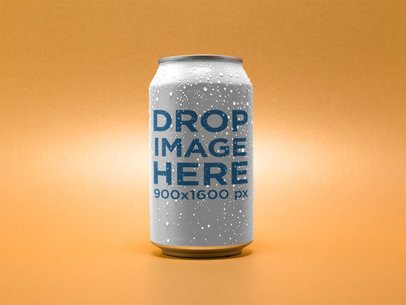 Beer Can Template Over a Solid Color Background