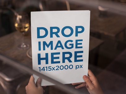 Booklet Menu Template Held While at a Restaurant a14762