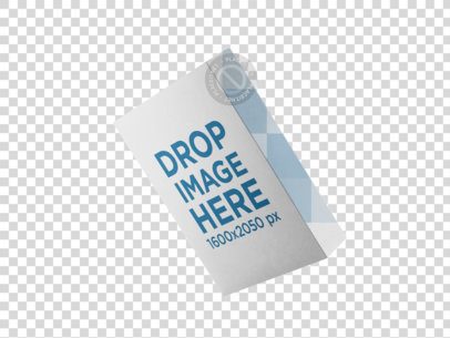 Floating Angled Software Box Template Against a Transparent Backdrop a14767