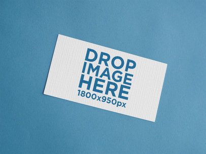 Business Card Mockup Lying on a Light Blue Surface  a15044