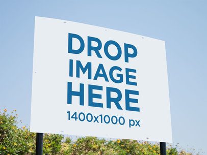 Real Estate Lawn Sign Mockup Outdoors