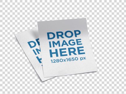 Pair of Flyers Mockup Lying on a Transparent Surface