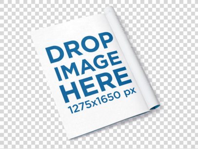 Magazine Template Lying on a Transparent Surface